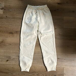 PINK cream cuffed sweatpants